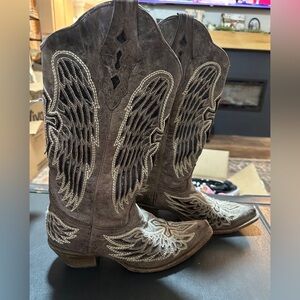 Corral Western Cowboy Boots with Wing Embroidery
